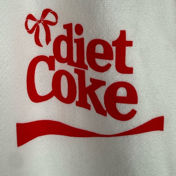 NWT Diet Coke Bow Wide Leg Sweatpants White Red Stripe XL - Picture 2 of 11